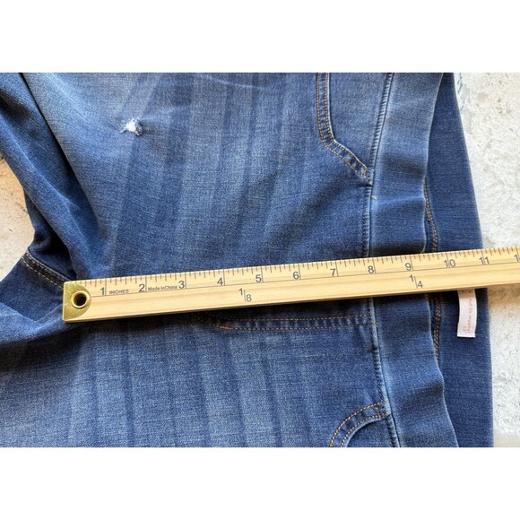 LC Lauren Conrad Womens Lightly Distressed Denim Jeggings Size 12 Blue Stretch - Picture 8 of 10